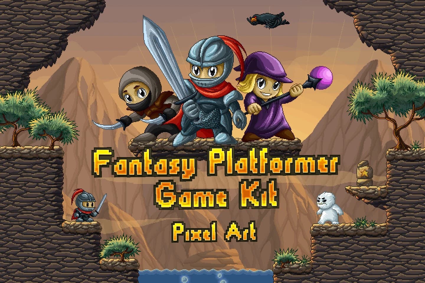 fantasy platformer game kit pixel art